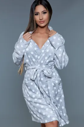 Mid-Length Plush Velour Robe