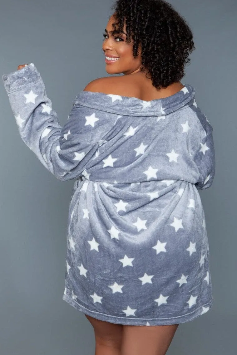 Mid-Length Plush Velour Robe
