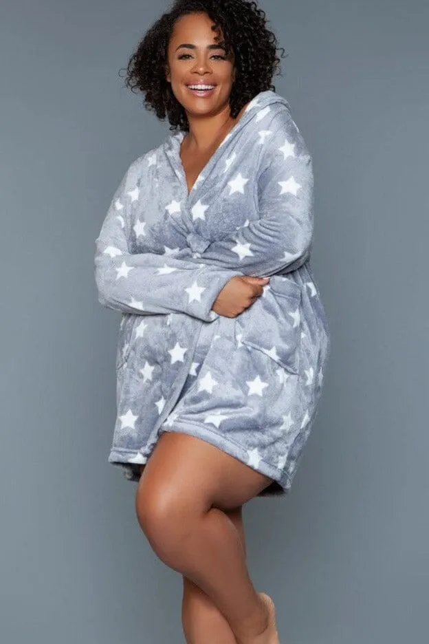Mid-Length Plush Velour Robe