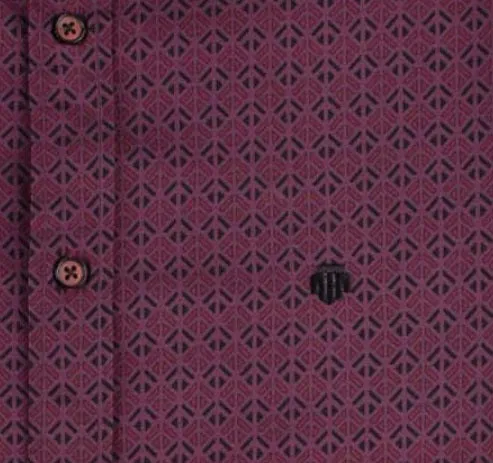 Mish Mash Rain Regular Fit Long Sleeve Casual Shirt - Wine