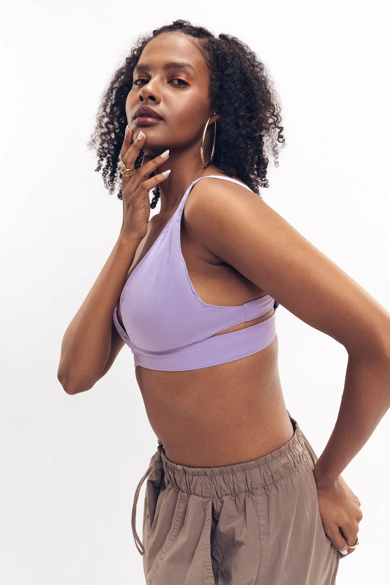 Misty Lilac Buckle Bralette
