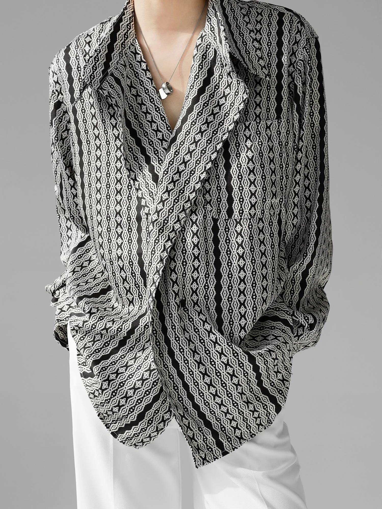 OVER SIZE DRAPE SHIRT KBQ0380