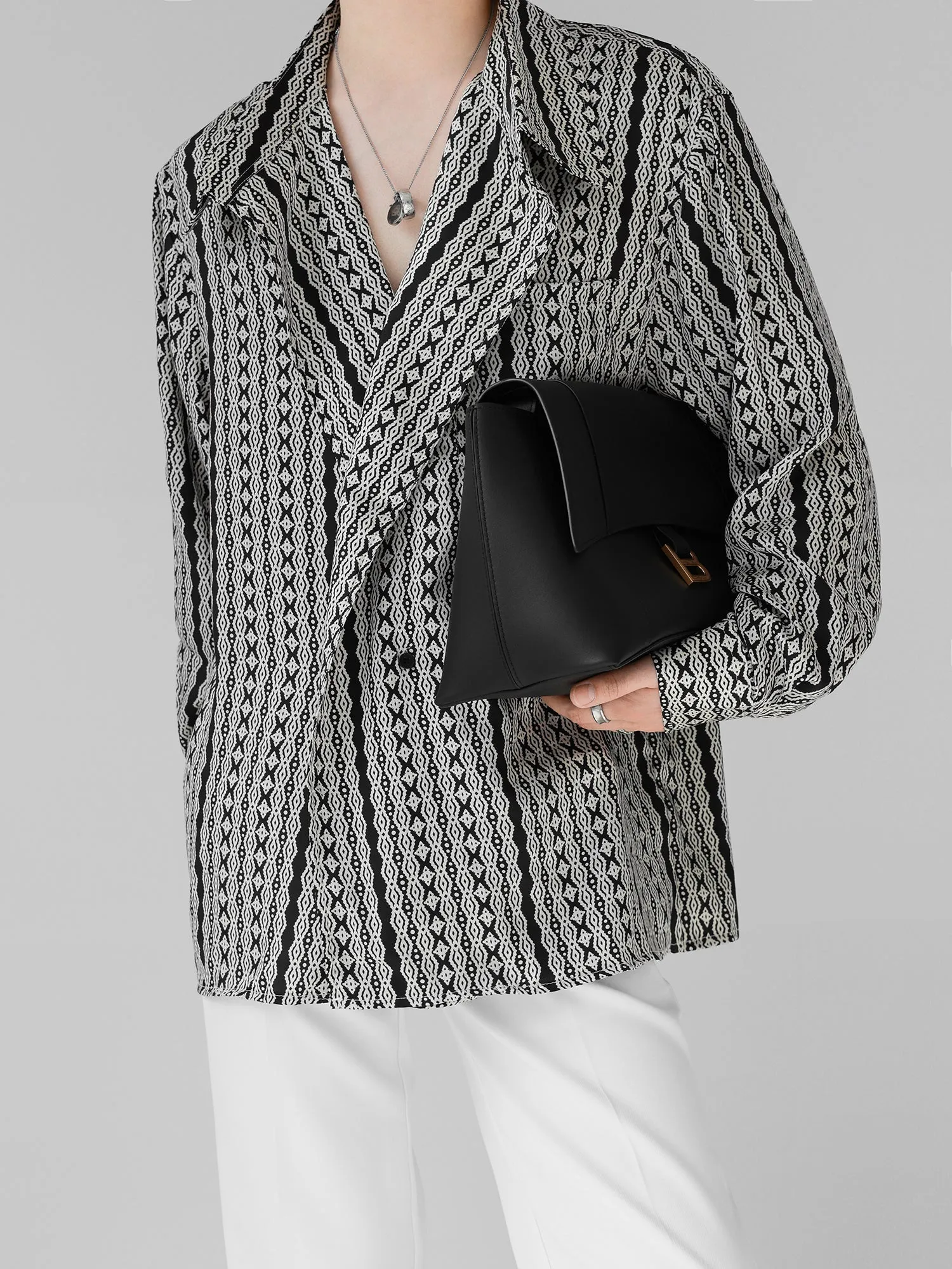 OVER SIZE DRAPE SHIRT KBQ0380
