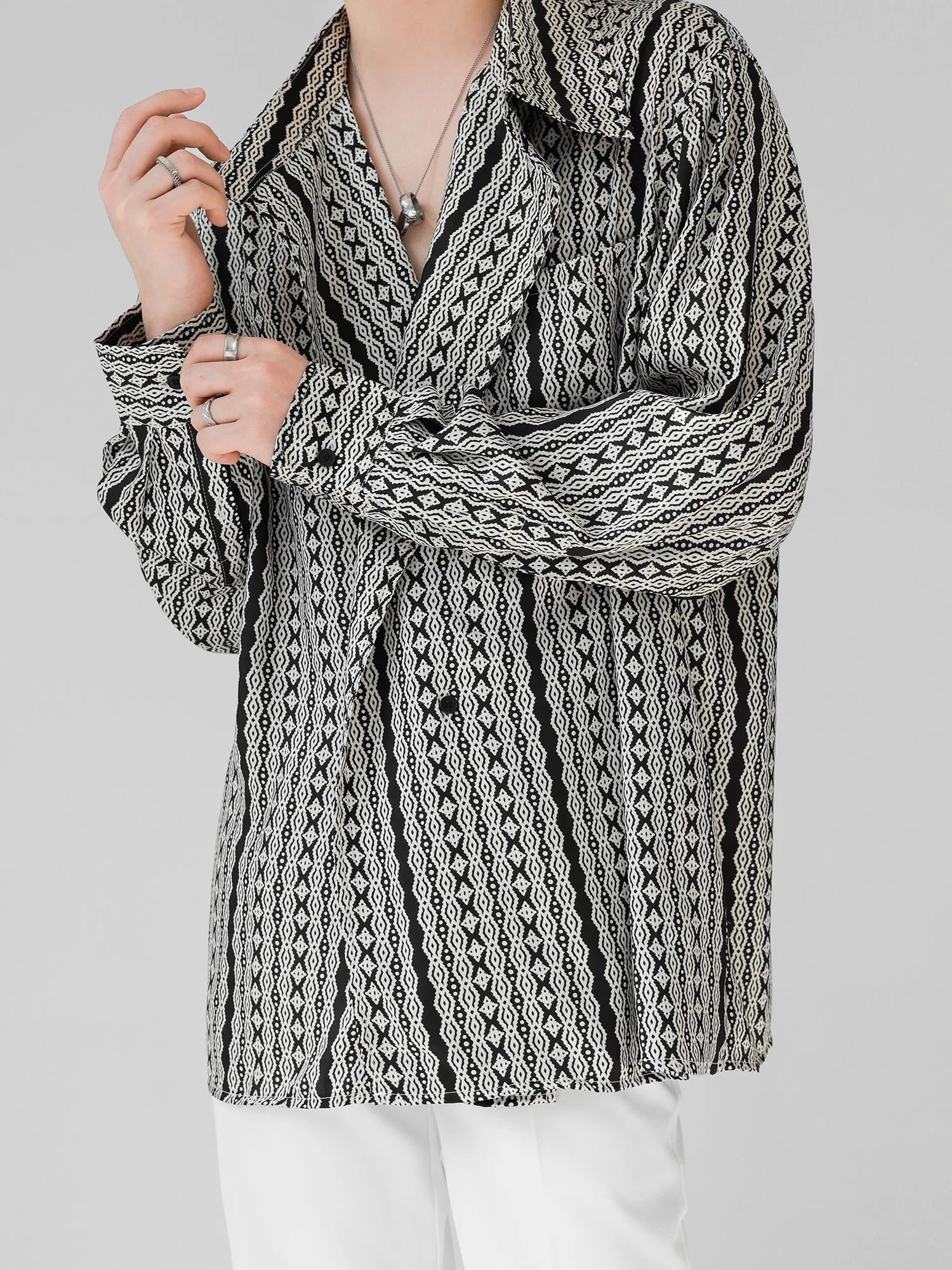 OVER SIZE DRAPE SHIRT KBQ0380
