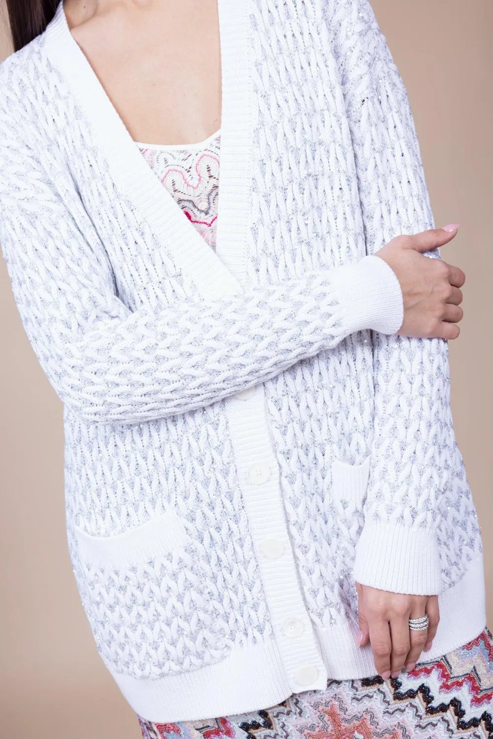 Oversized Cardigan - Silver