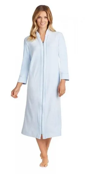 Plus Size Plush Lux Velour Robe - Blue Ice
