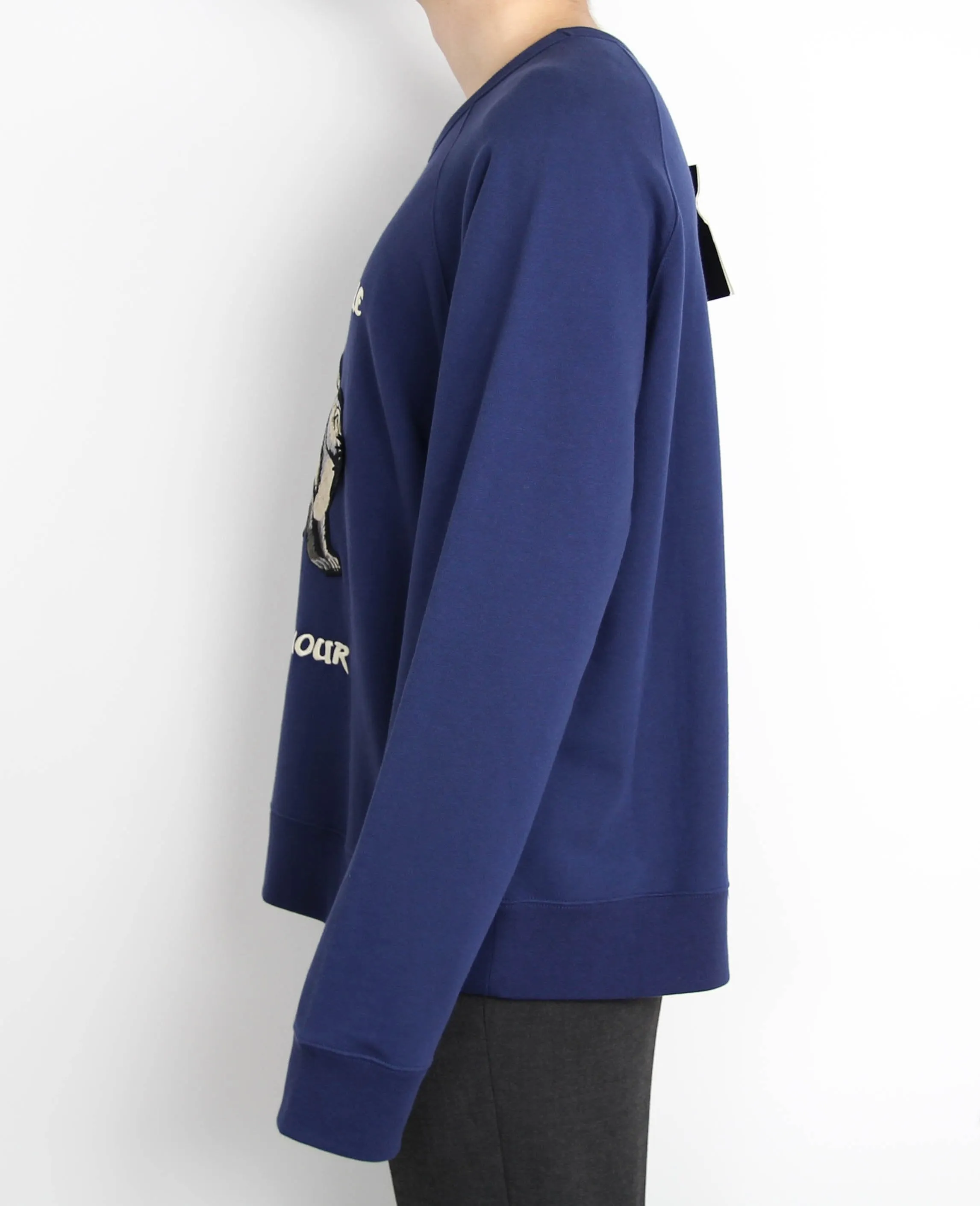 Rabbit embroidered Cotton Sweatshirt