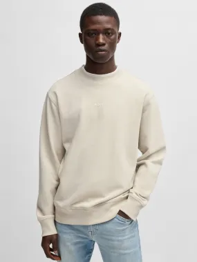 RELAXED-FIT COTTON SWEATSHIRT Beige