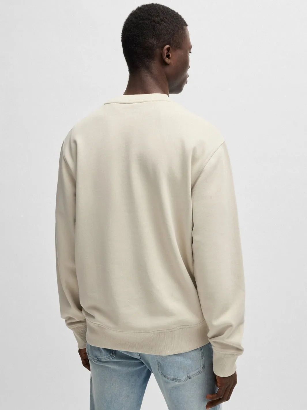RELAXED-FIT COTTON SWEATSHIRT Beige