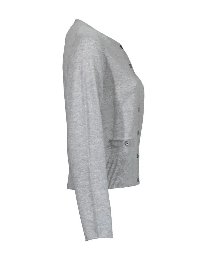 Repeat Cashmere Silver Grey Cardigan