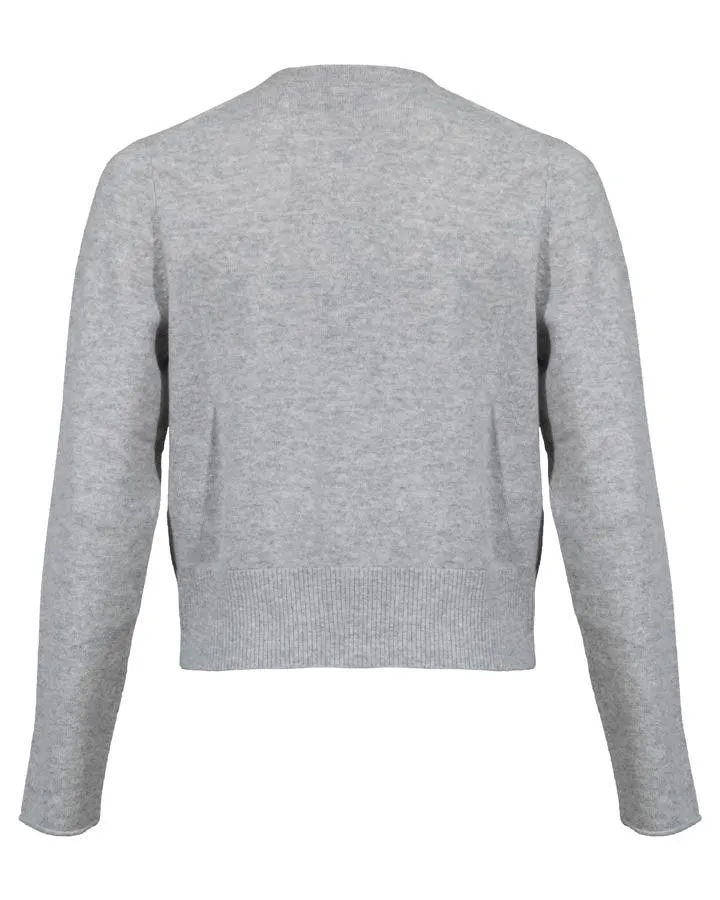 Repeat Cashmere Silver Grey Cardigan