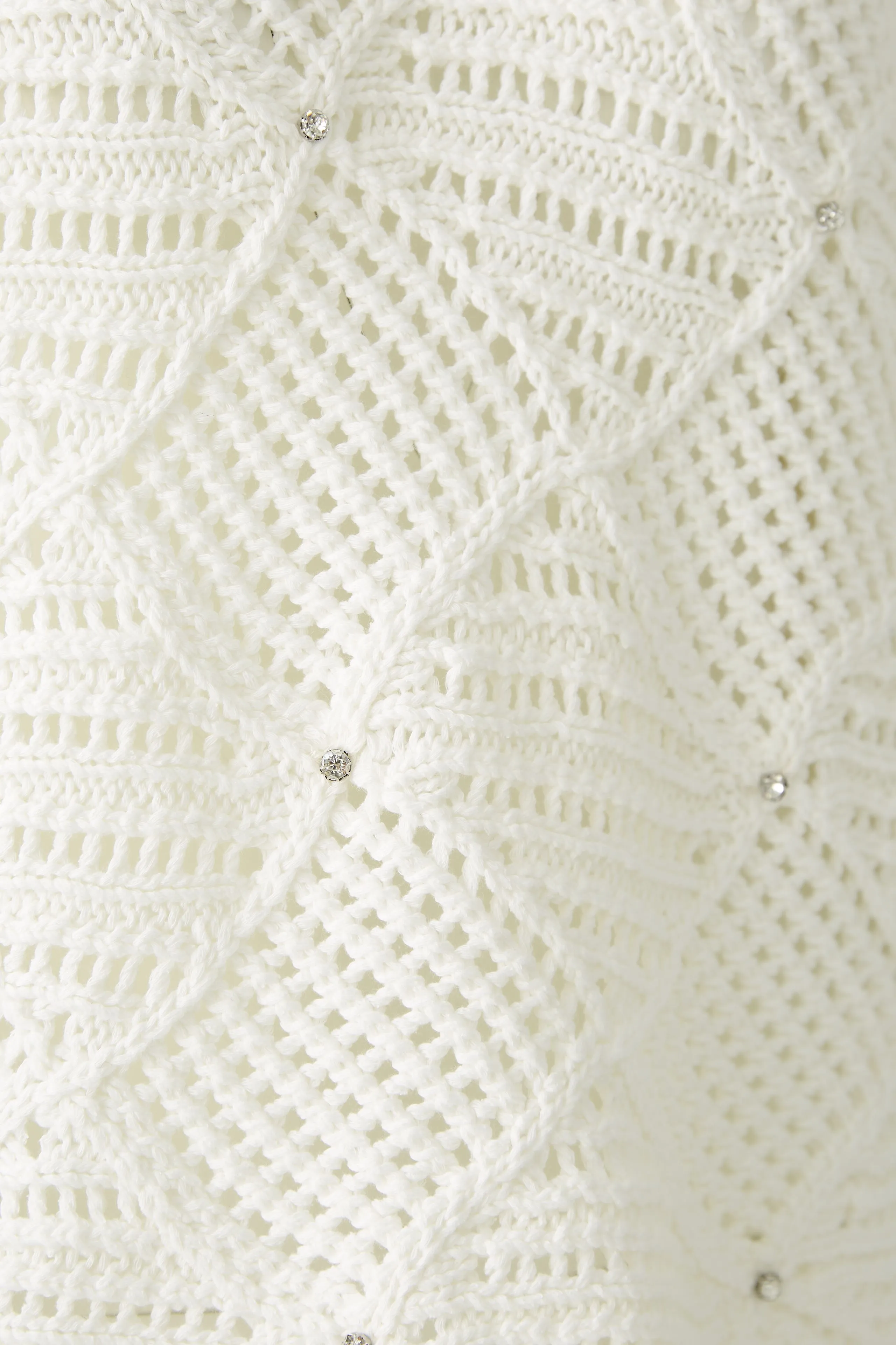 Scalloped Edge Jumper - White