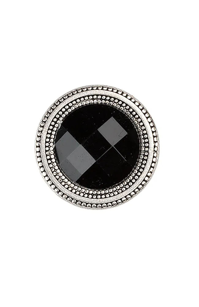 Silver & Black Scarf Pin
