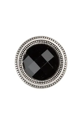 Silver & Black Scarf Pin