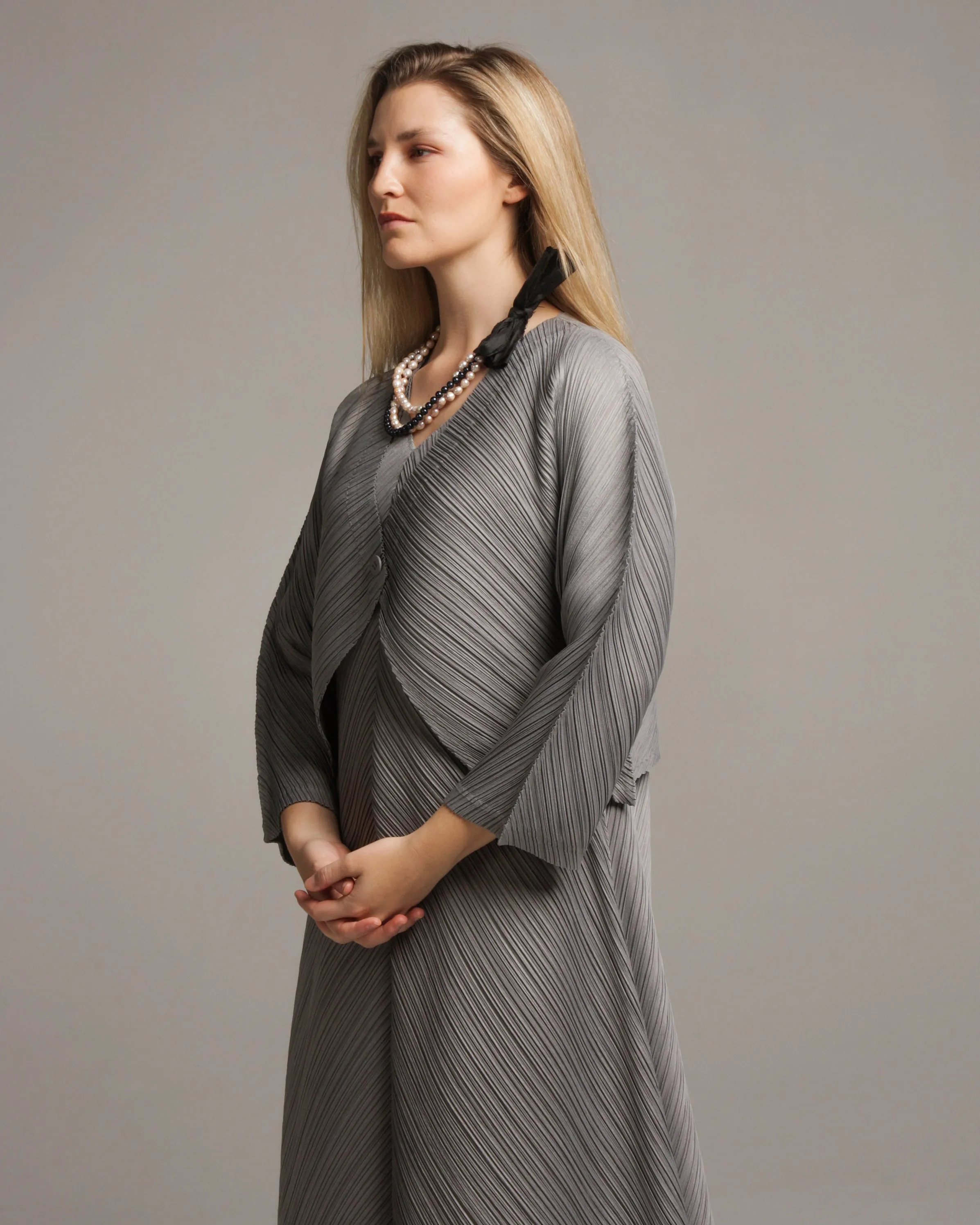 Silver Melange Cardigan
