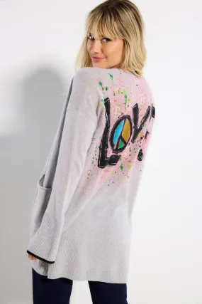 Silver Mist Love Cashmere Cardigan