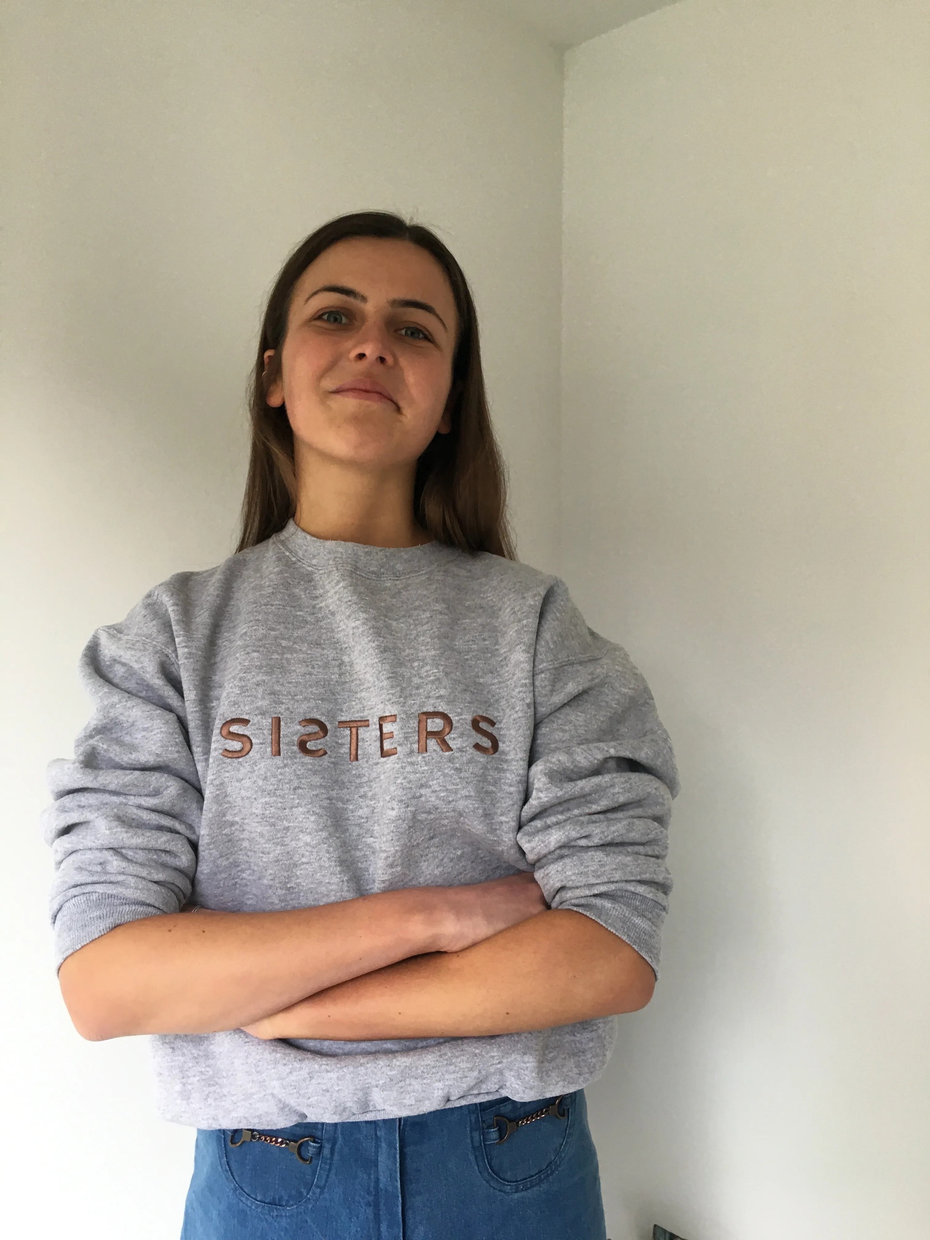 SISTERS embroidered sweatshirt Small
