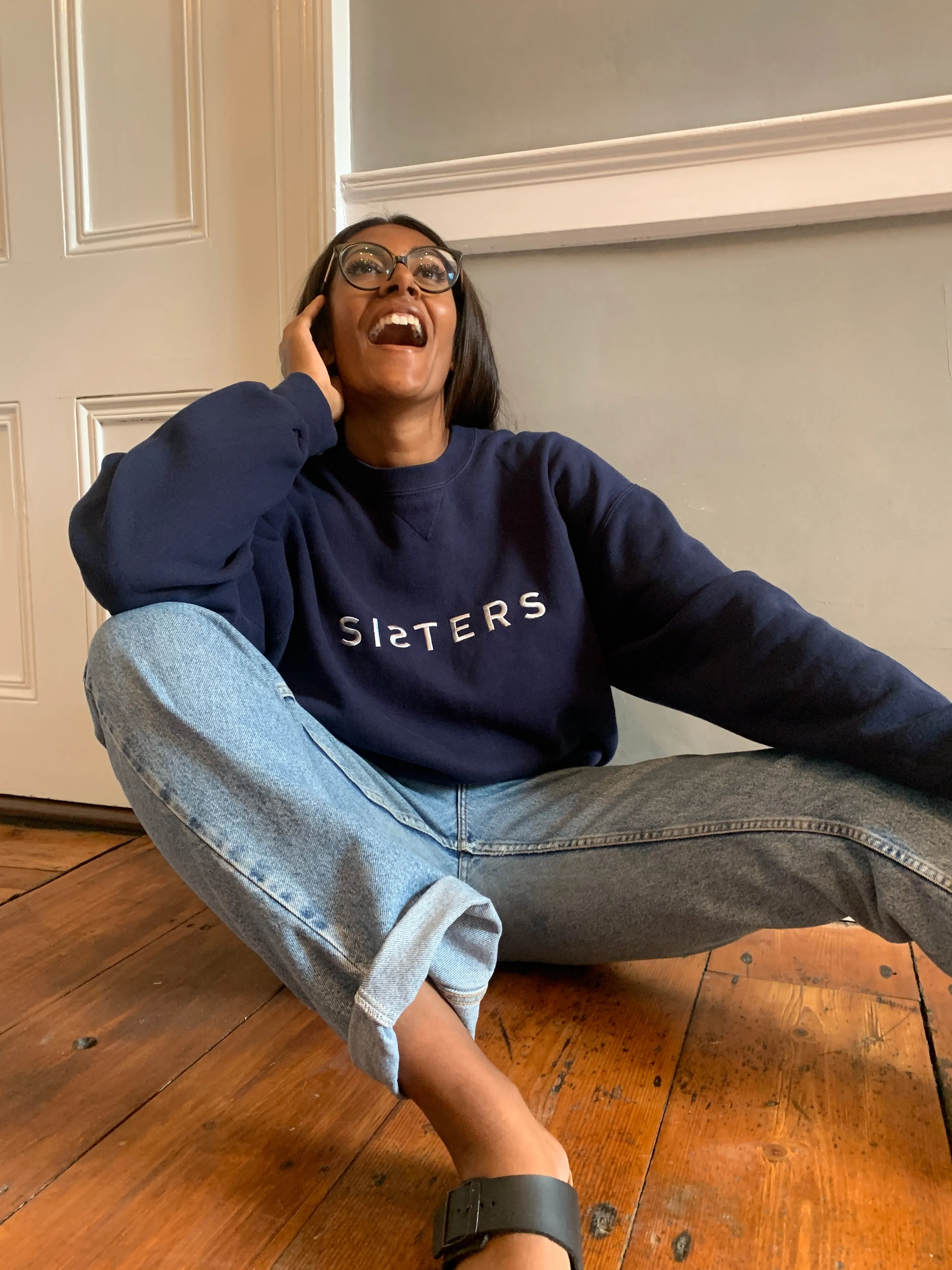 SISTERS embroidered sweatshirt X-Large