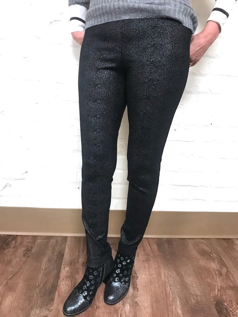 Skinny Black Pattern Pant