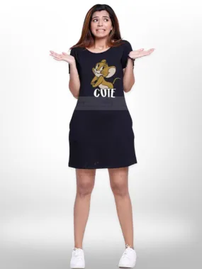 Stylish Cotton Summer Printed Long T-shirt For Women's