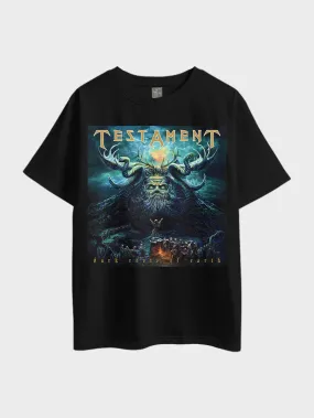 Testament Dark Roots Of Earth Print Metal Rock Oversized Mens T-shirt Legacy Boutiques Bangladesh