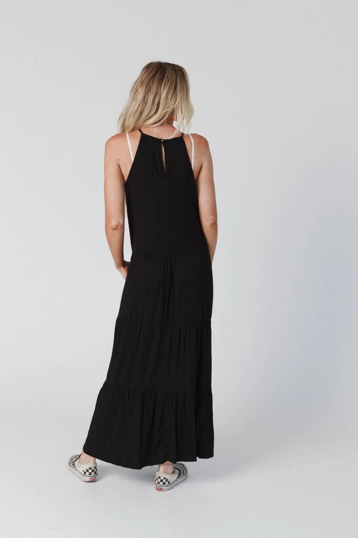 The Nest Perfection Tiered Maxi Dress - Black