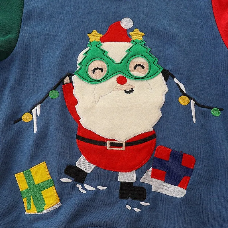 Toddler/Kid Festive Christmas Santa Colorful Sweatshirt