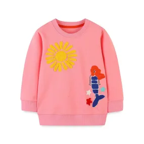 Toddler/Kid Girl Mermaid in the Sun Pink Sweatshirt