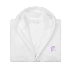 Unicorn Embroidered Milan Childrens Hooded Bathrobe Collection