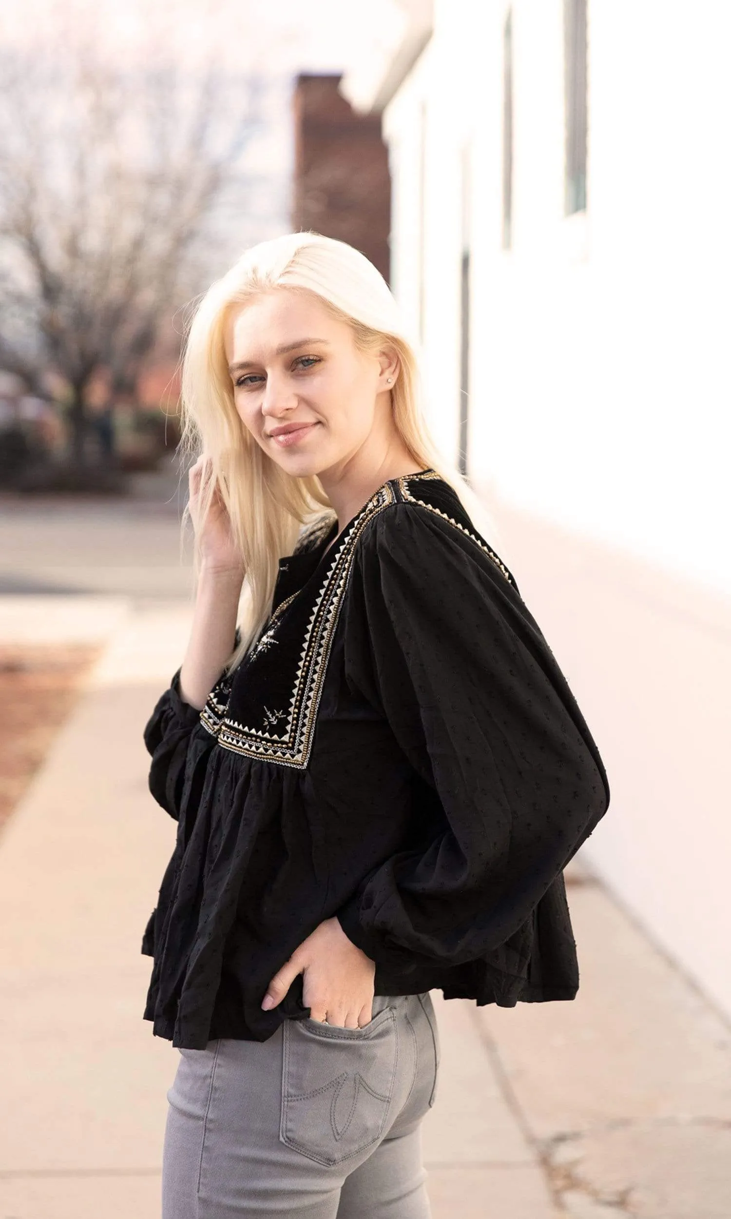 Velvet by Graham & Spencer Nixi Embellished Drape Jacket