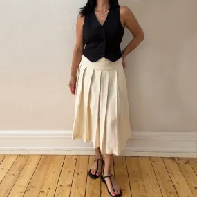 Vintage Yoke Pleated Silk Skirt - Robert Haik