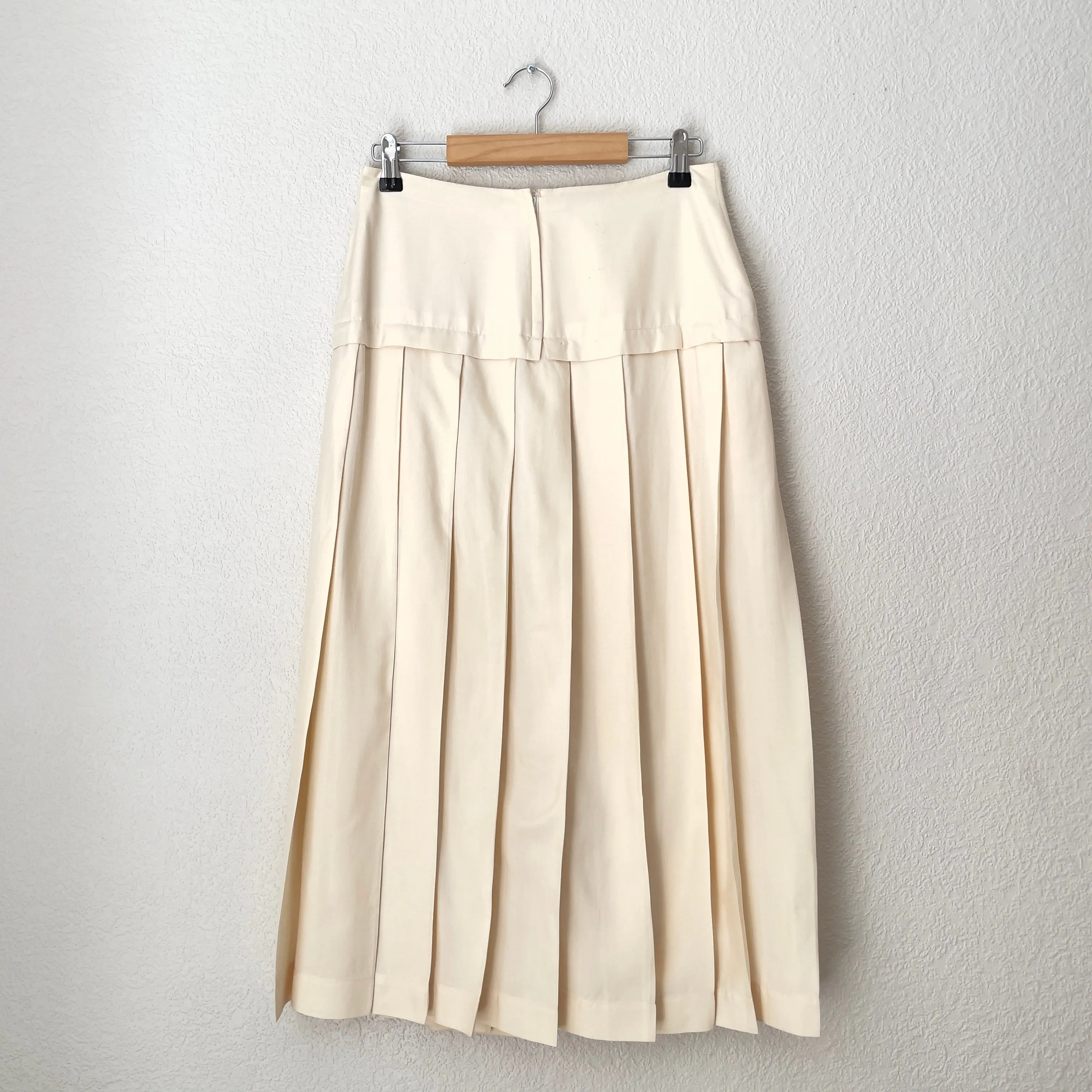 Vintage Yoke Pleated Silk Skirt - Robert Haik