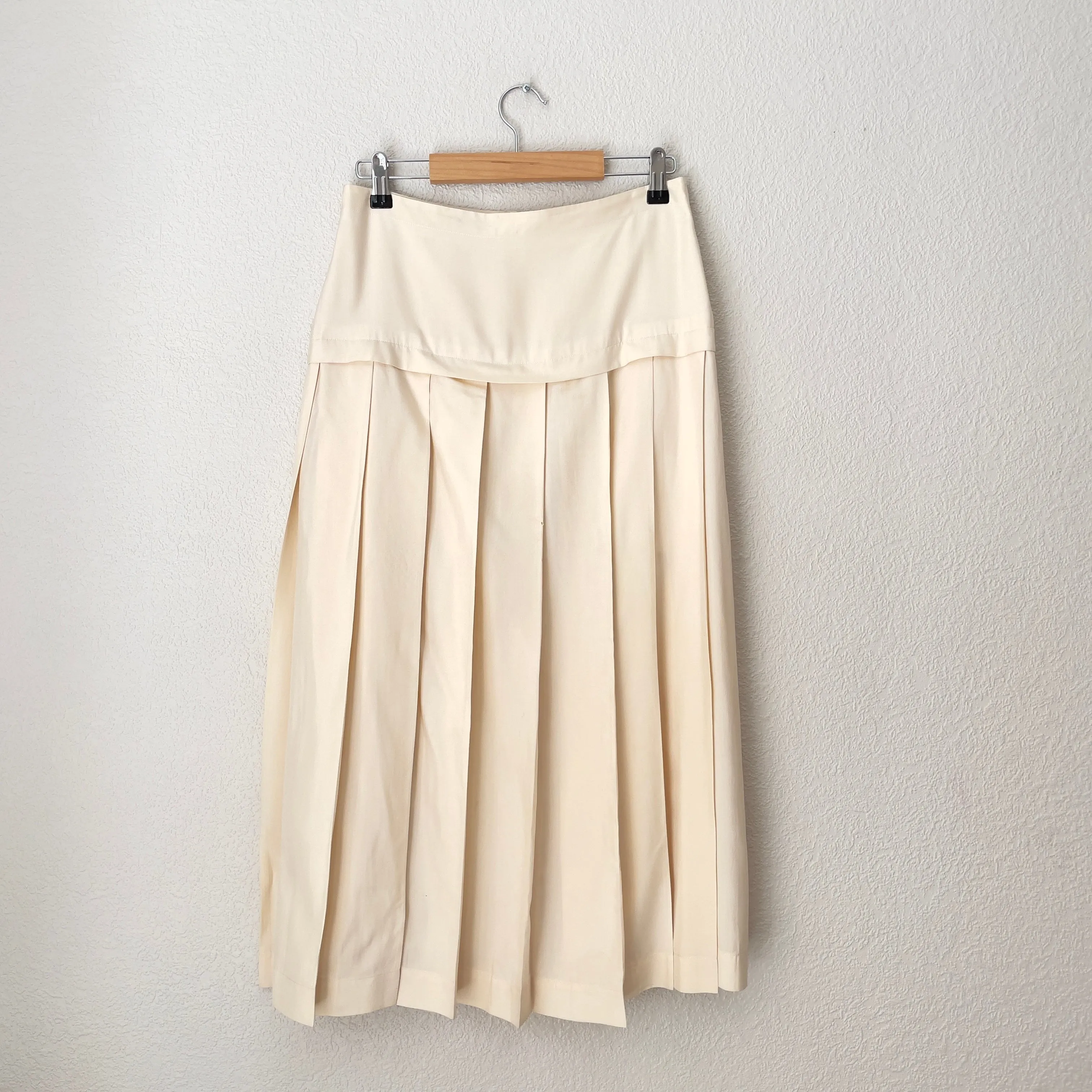 Vintage Yoke Pleated Silk Skirt - Robert Haik