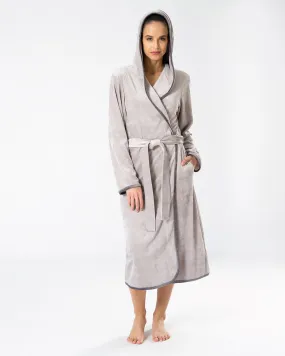 WINNIPEG BAMBOO NIKI GULL GRAY HOOD ROBE