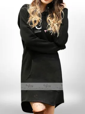 Women's Fashion Full Length Pocket Sweatshirt For Ladies Winter Wear